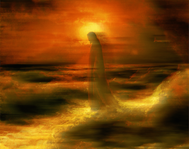 Jesus walking on water