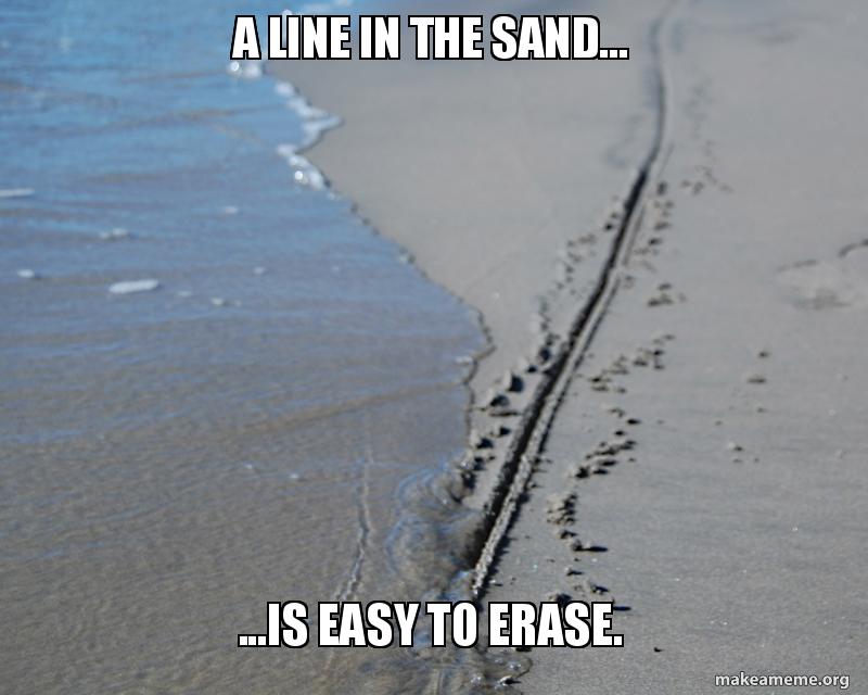 line in the sand